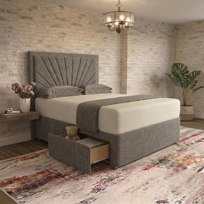 Sunrise Divan Bed - Graphite Linen