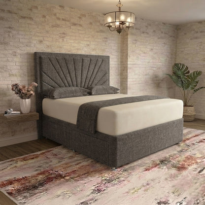 Sunrise Divan Bed - Graphite Linen