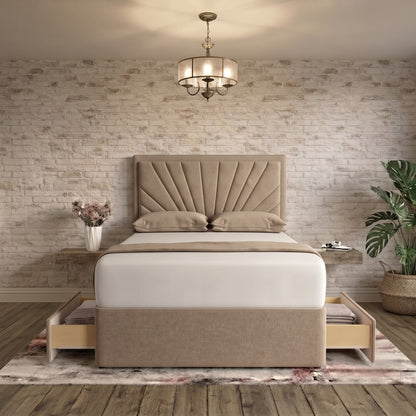 Sunrise Divan Bed - Latte Wool
