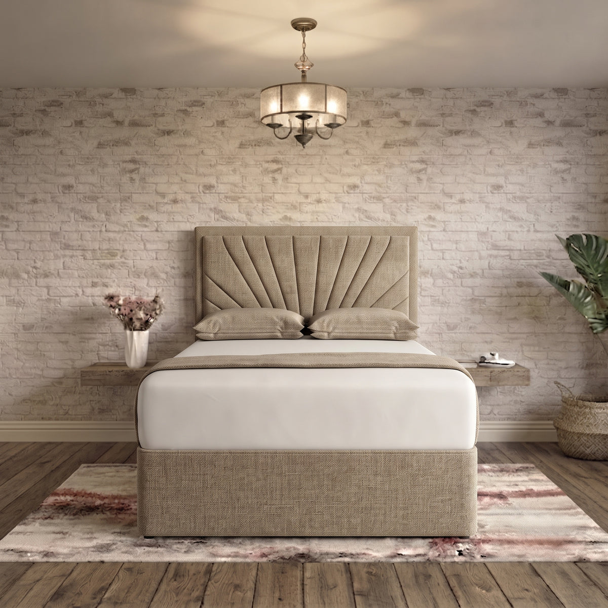 Sunrise Divan Bed - Latte Wool