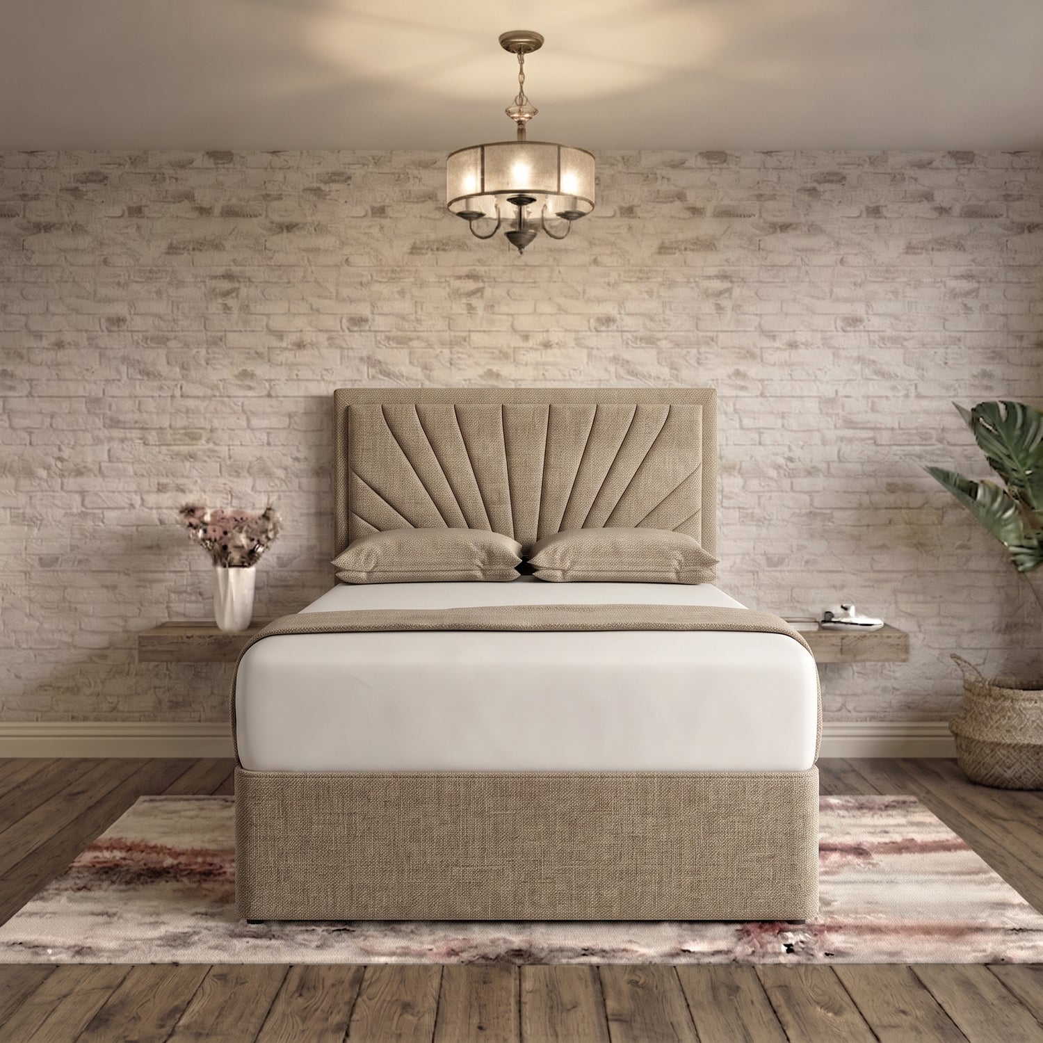 Sunrise Divan Bed - Latte Wool