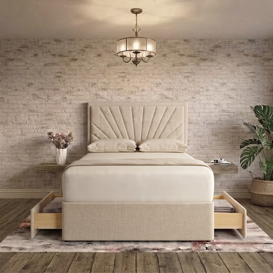 Sunrise Divan Bed - Mink Chenille