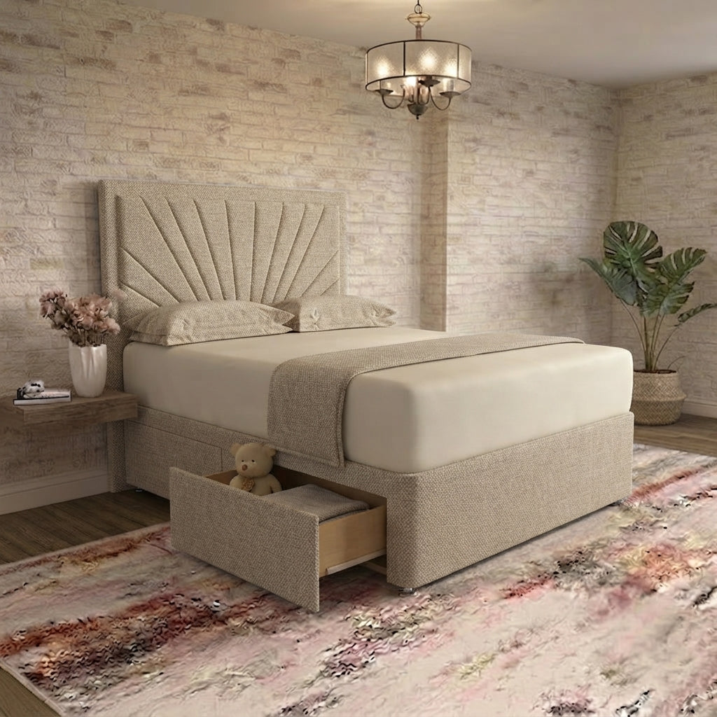 Sunrise Divan Bed - Putty Linen