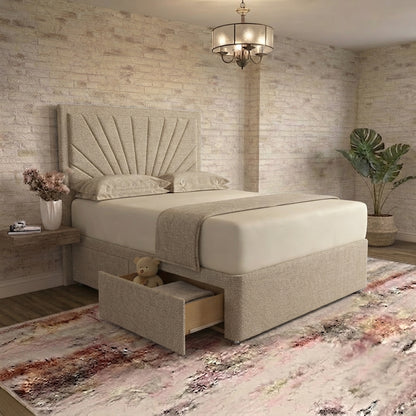 Sunrise Divan Bed - Putty Linen