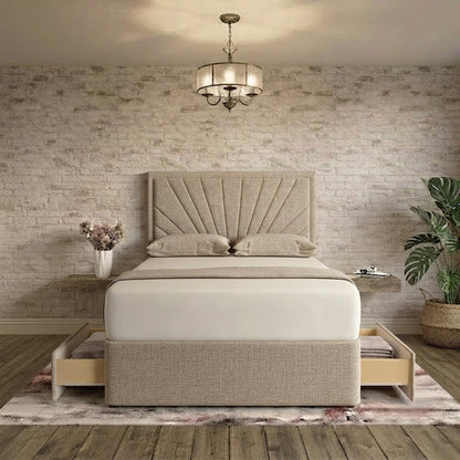Sunrise Divan Bed - Putty Linen