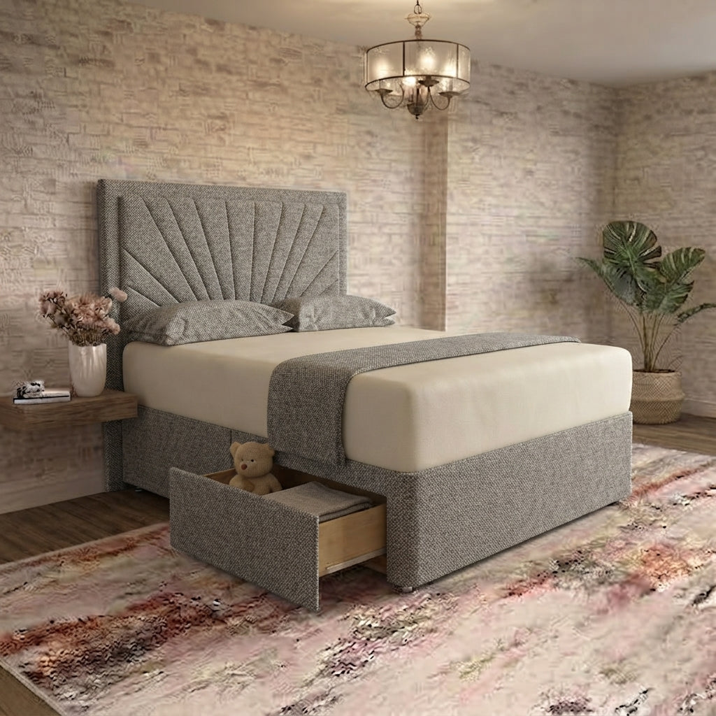 Sunrise Divan Bed - Sage Linen