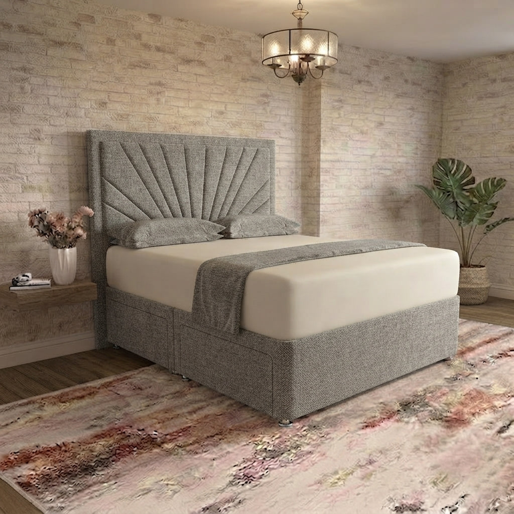 Sunrise Divan Bed - Sage Linen