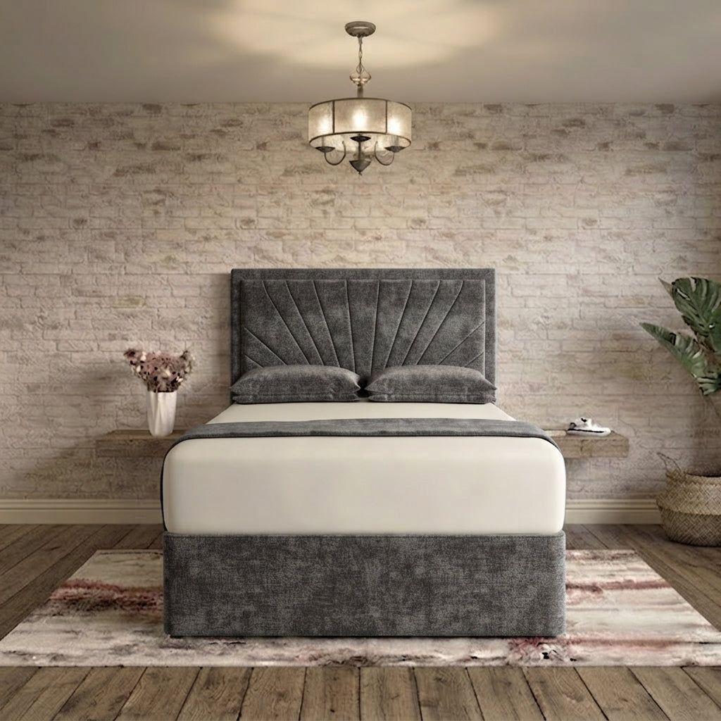 Sunrise Divan Bed - Silver Naples