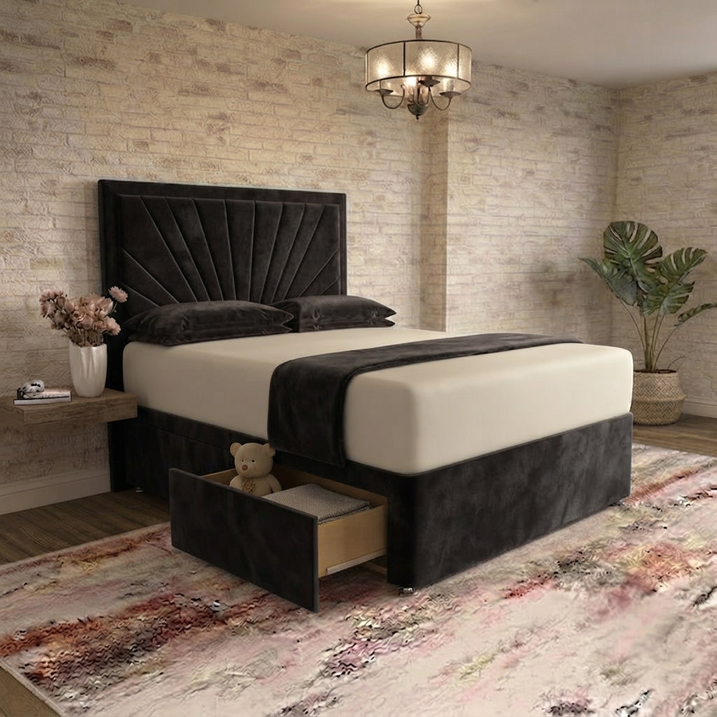 Sunrise Divan Bed - Slate Grey Naples