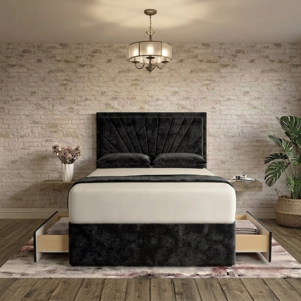 Sunrise Divan Bed - Slate Grey Naples