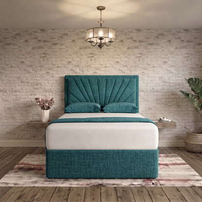 Sunrise Divan Bed - Teal Linen