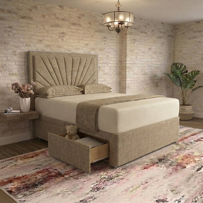 Sunrise Divan Bed - Wheat Linen