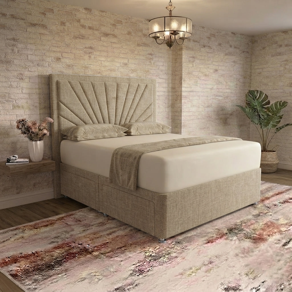 Sunrise Divan Bed - Wheat Linen