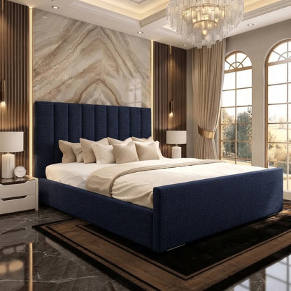 Sunrise Upholstered Ottoman Bed - Midnight Linen