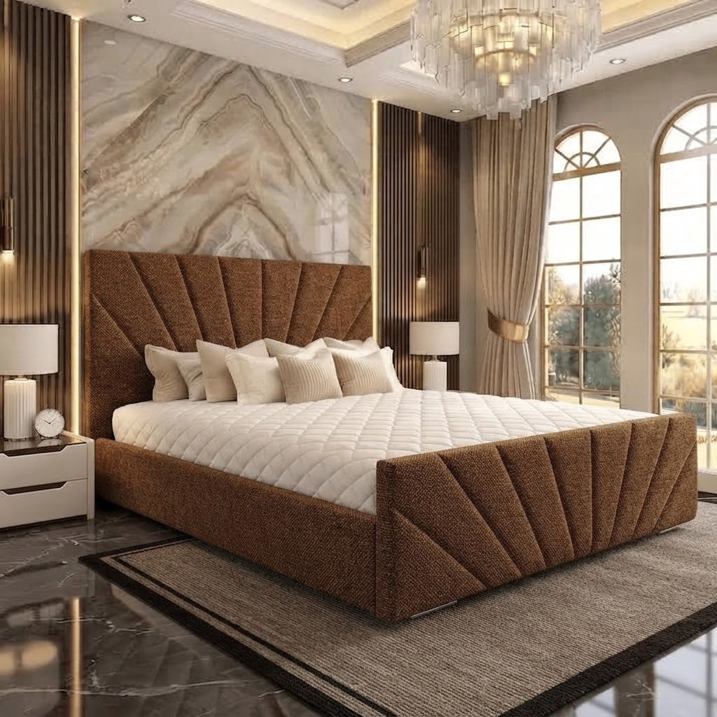 Sunrise Upholstered Ottoman Bed - Mink Naples