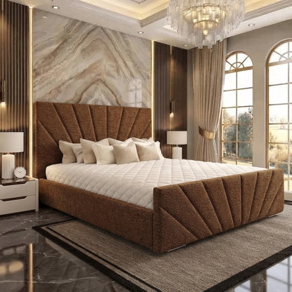 Sunrise Upholstered Ottoman Bed - Mink Naples