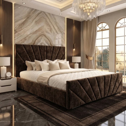 Sunrise Upholstered Ottoman Bed - Slate Grey Naples