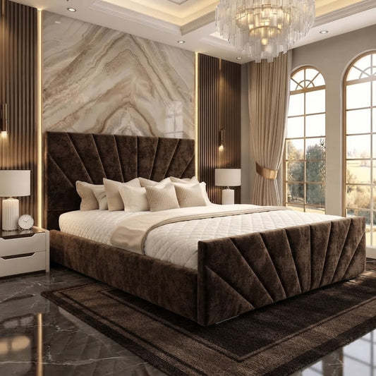 Sunrise Upholstered Ottoman Bed - Slate Grey Naples