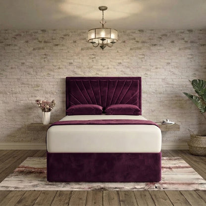 Sunrise Divan Bed - Purple Plush Velvet
