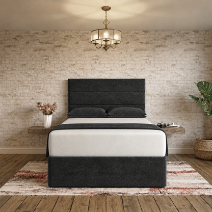 The Vista Divan Bed - Black Chenille