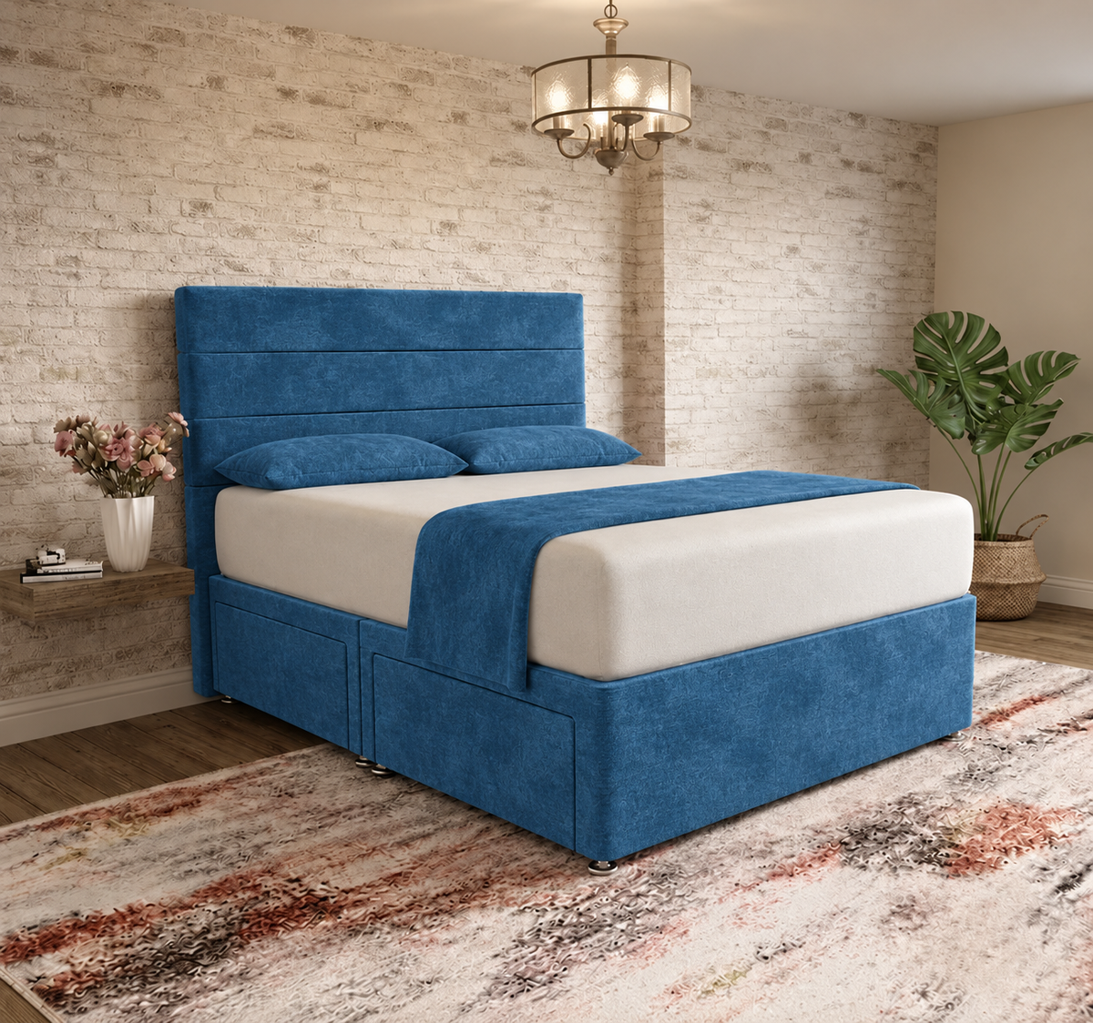 The Vista Divan Bed - Blue Naples