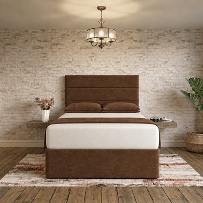 The Vista Divan Bed - Brown Chenille