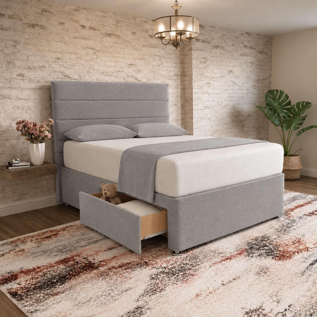 The Vista Divan Bed - Clay Wool