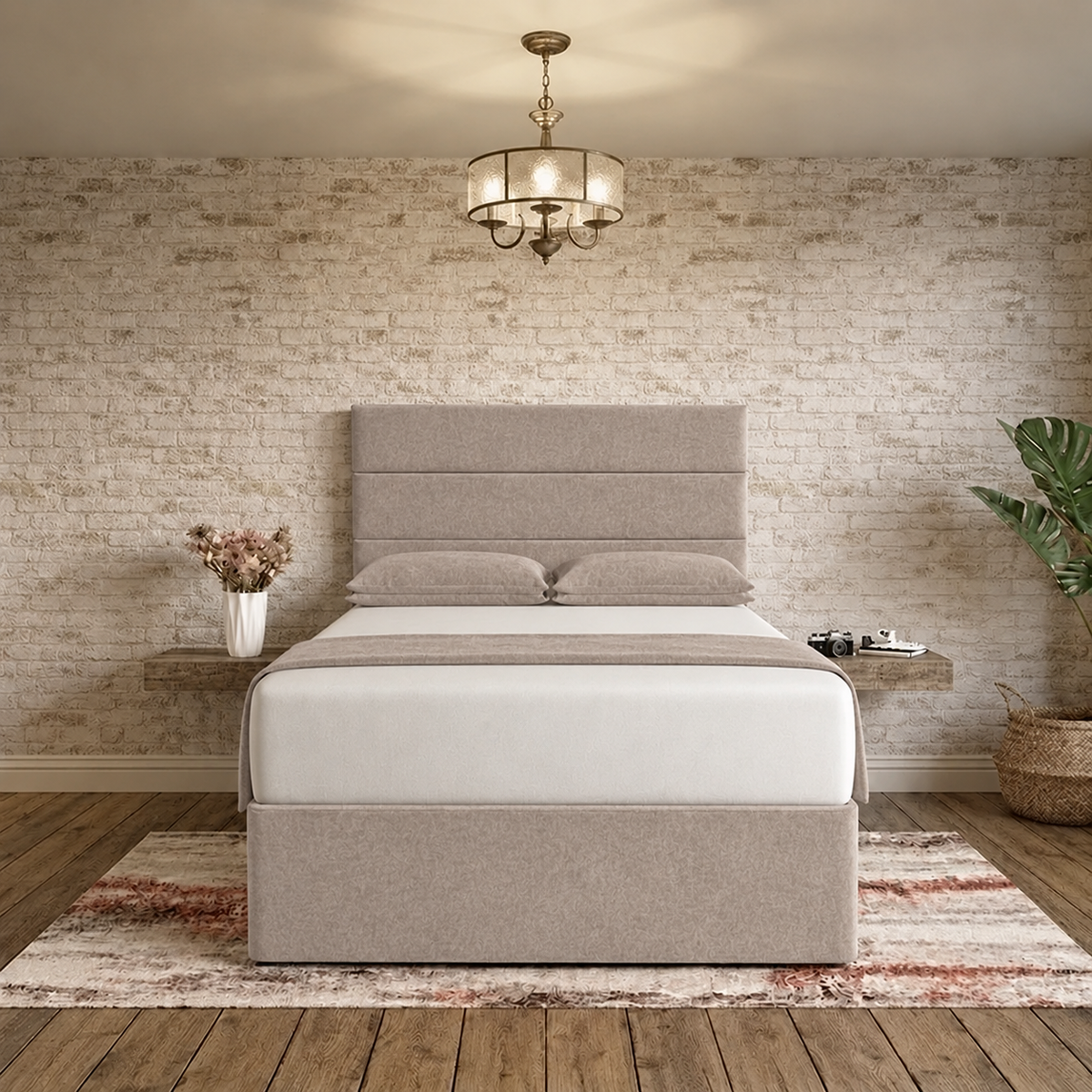 The Vista Divan Bed - Latte Wool