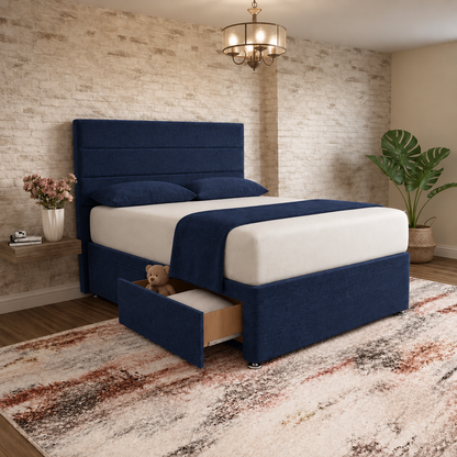 The Vista Divan Bed - Midnight Linen