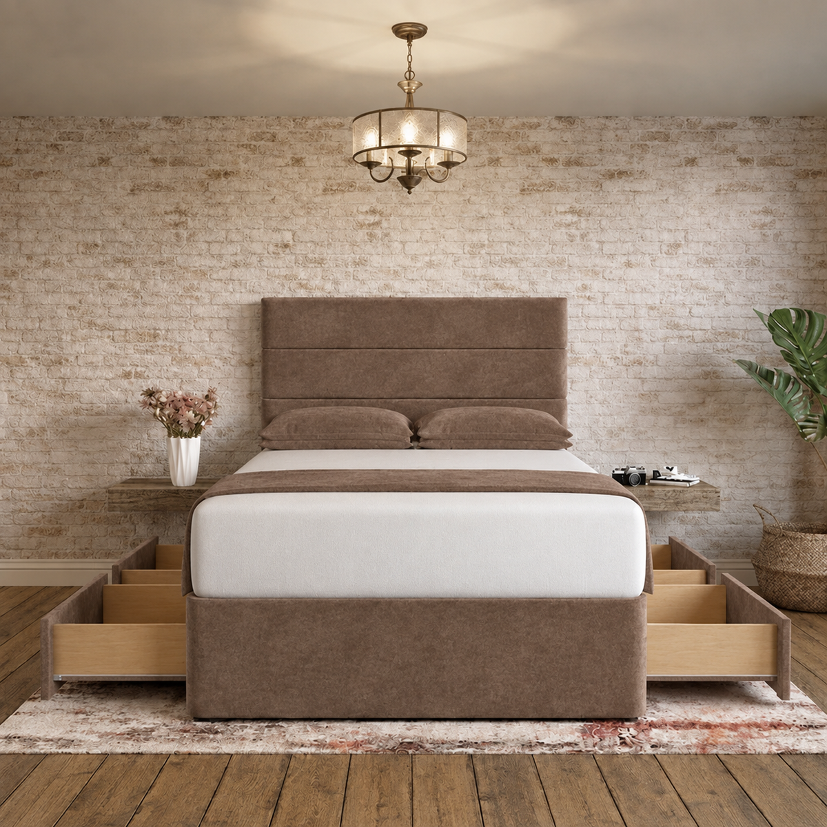 The Vista Divan Bed - Mink Naples