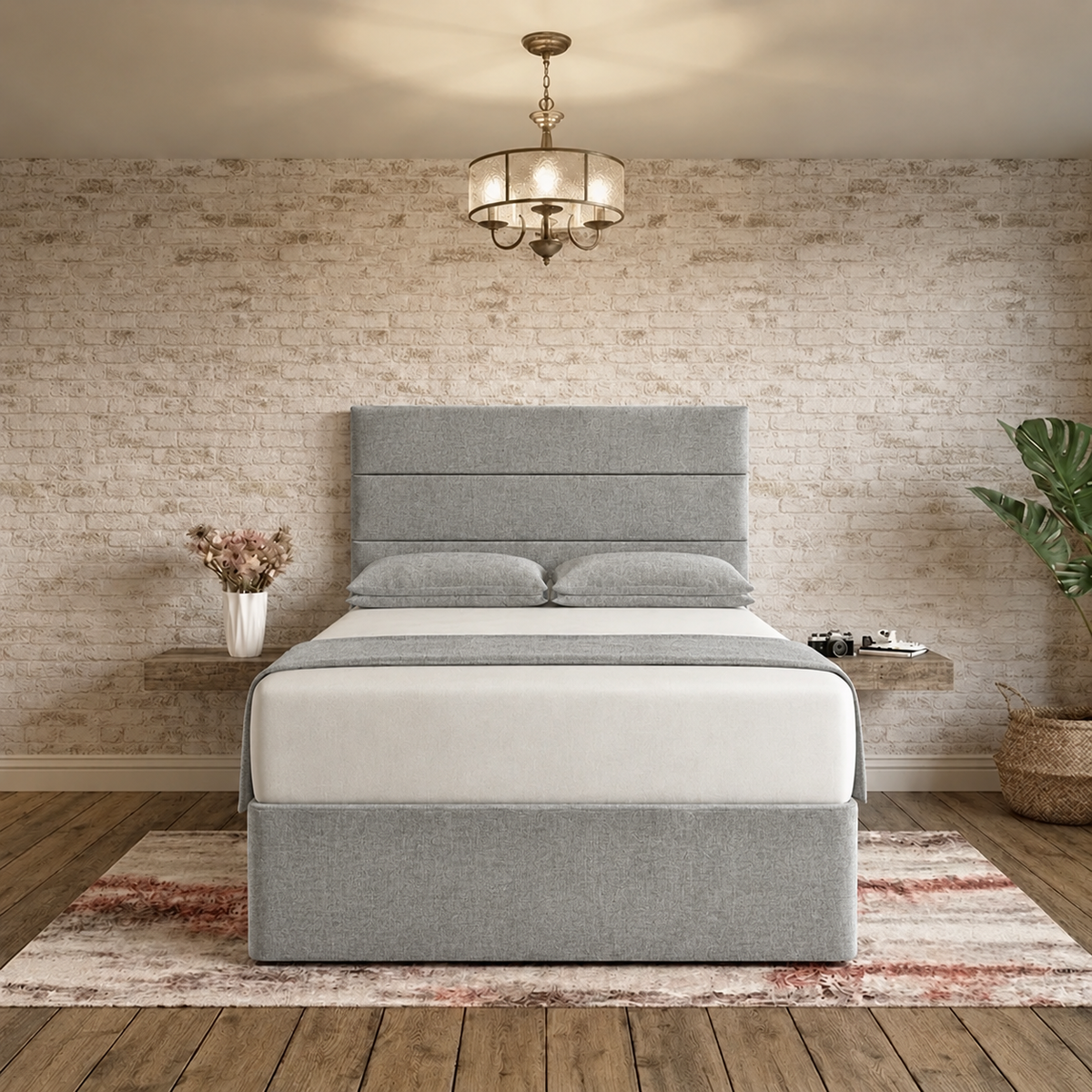 The Vista Divan Bed - Sage Linen