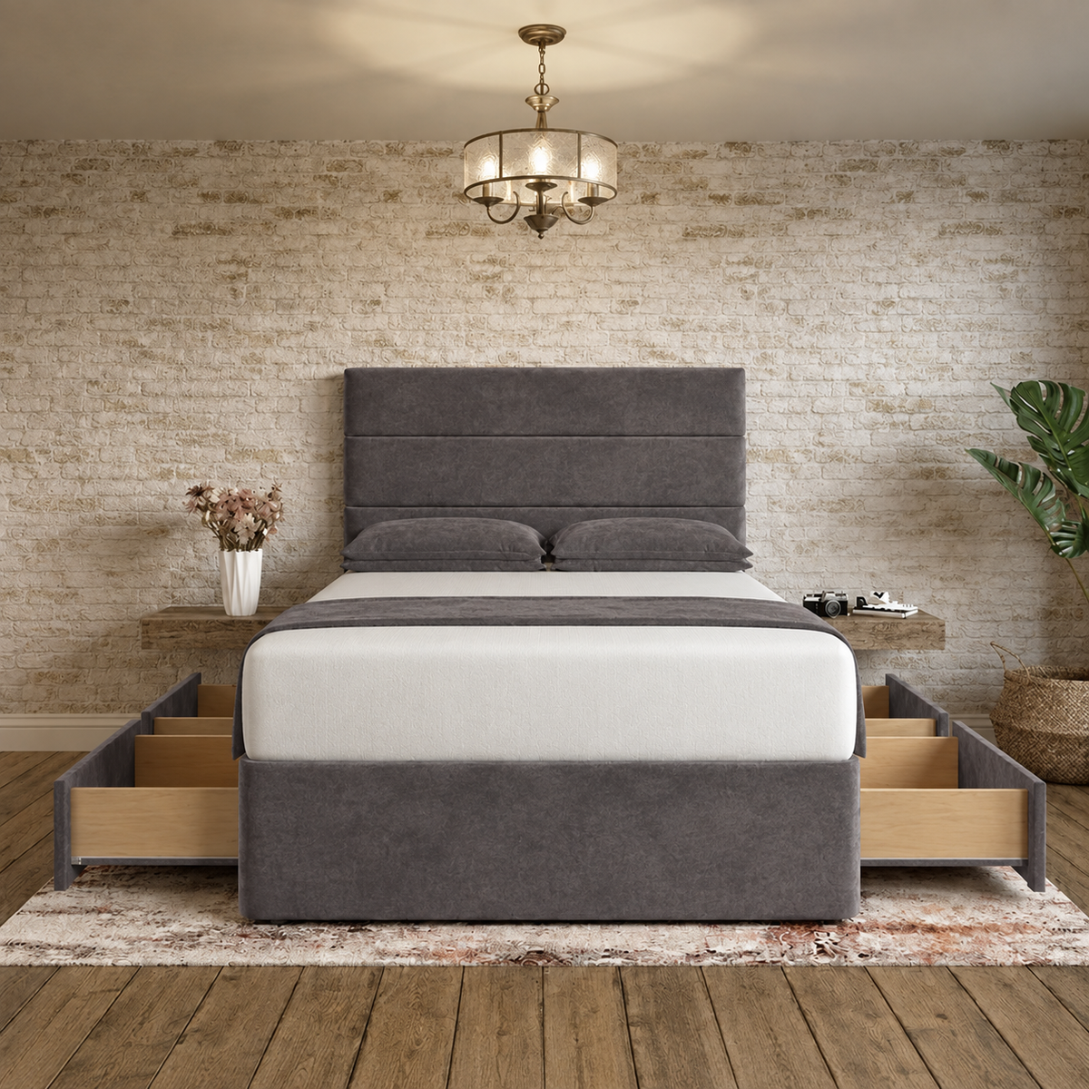 The Vista Divan Bed - Silver Naples