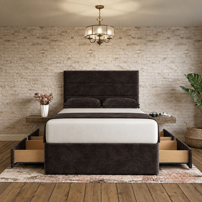 The Vista Divan Bed - Slate Grey Naples
