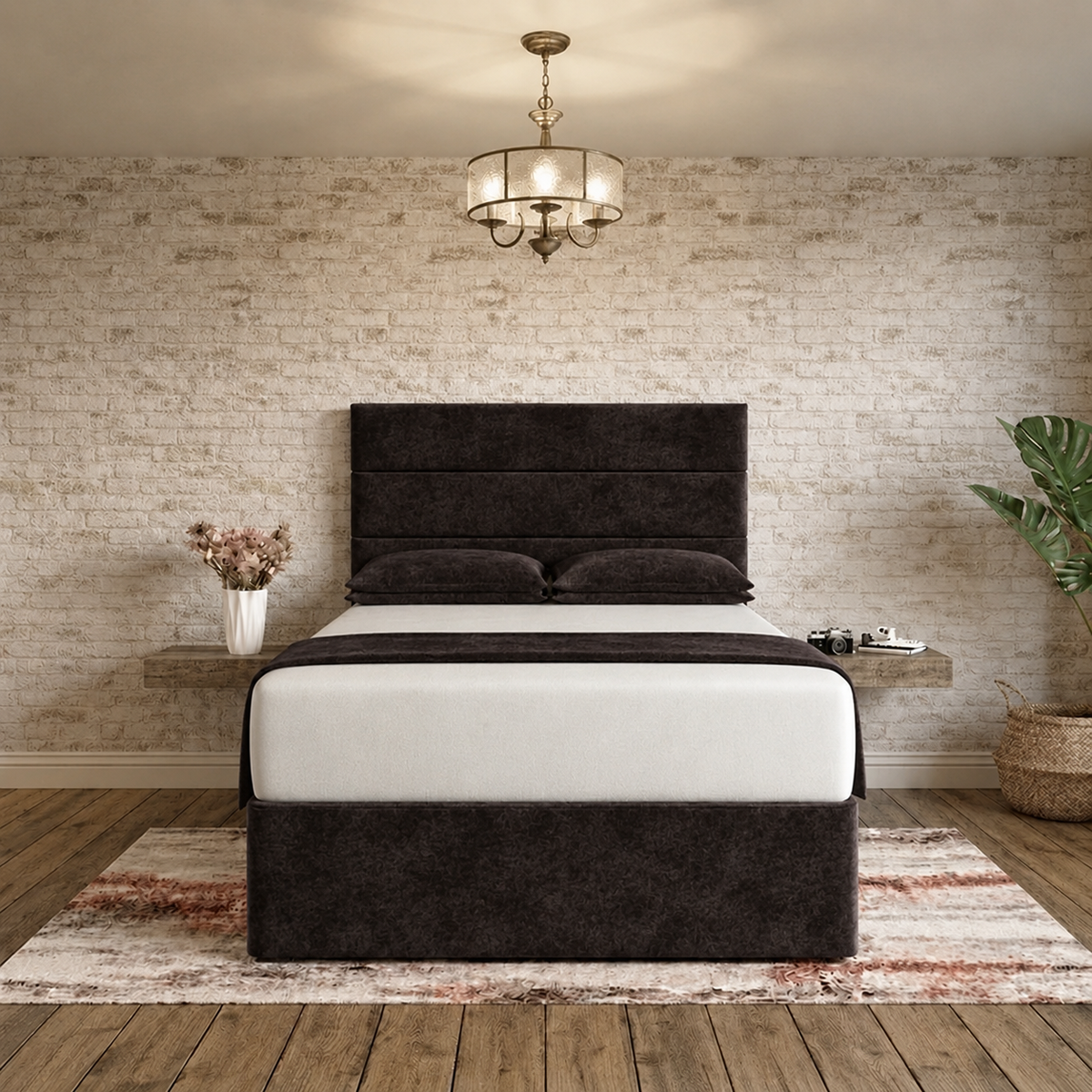 The Vista Divan Bed - Slate Grey Naples