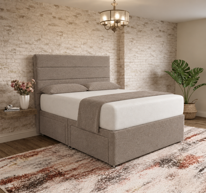The Vista Divan Bed - Wheat Linen