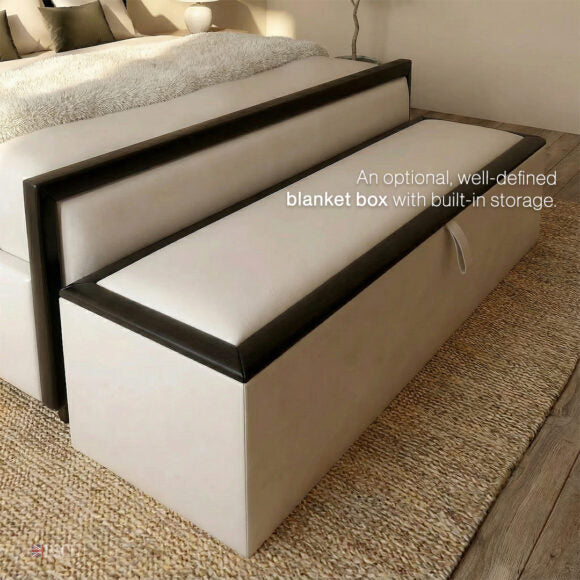 Elite Washington Noir Timber & Fabric Paneled Bed