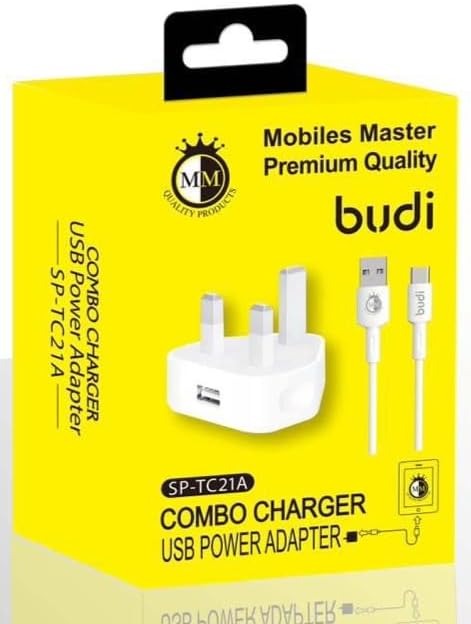 Combo Charger USB Power Adapter with USB-A to USB-C Cable - SP-TC21A-USBC