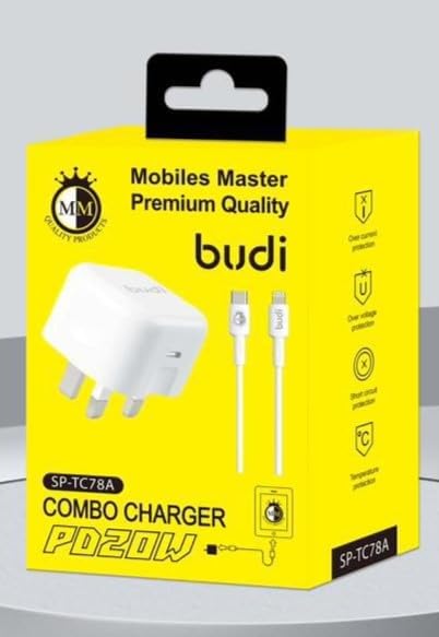 Combo Charger PD20W USB-C Adapter with USB-C to Lightning Cable - SPTC78AL