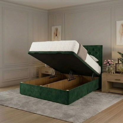 Crown Chesterfield Ottoman Divan Bed - Clay Wool