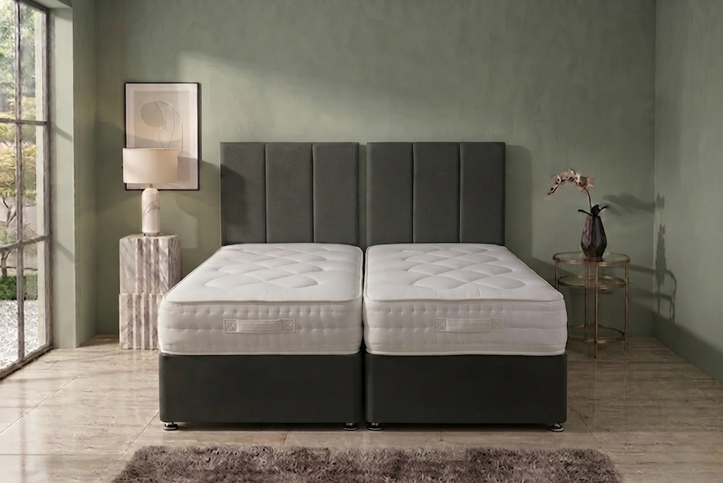 Heritage Comfort Zip and Link 2000 Pocket Sprung Divan Bed Set