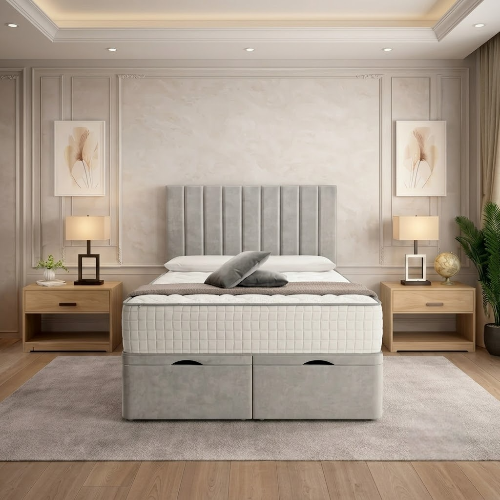 Nexus Ottoman Divan Bed - Clay Wool
