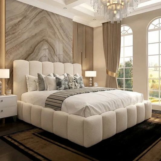 Pebble Upholstered Ottoman Bed