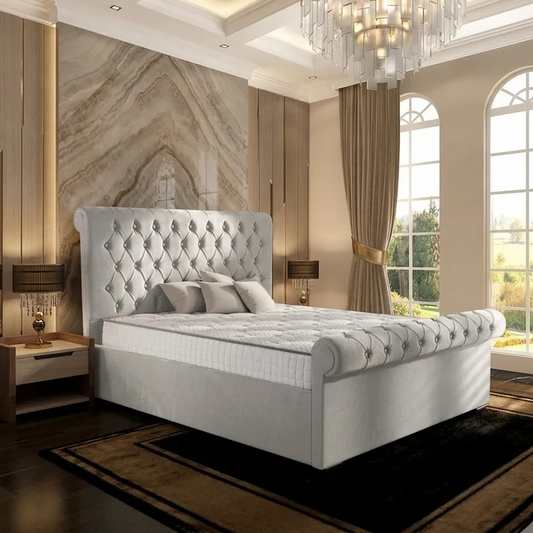 Perl Chesterfield Upholstered Ottoman Bed