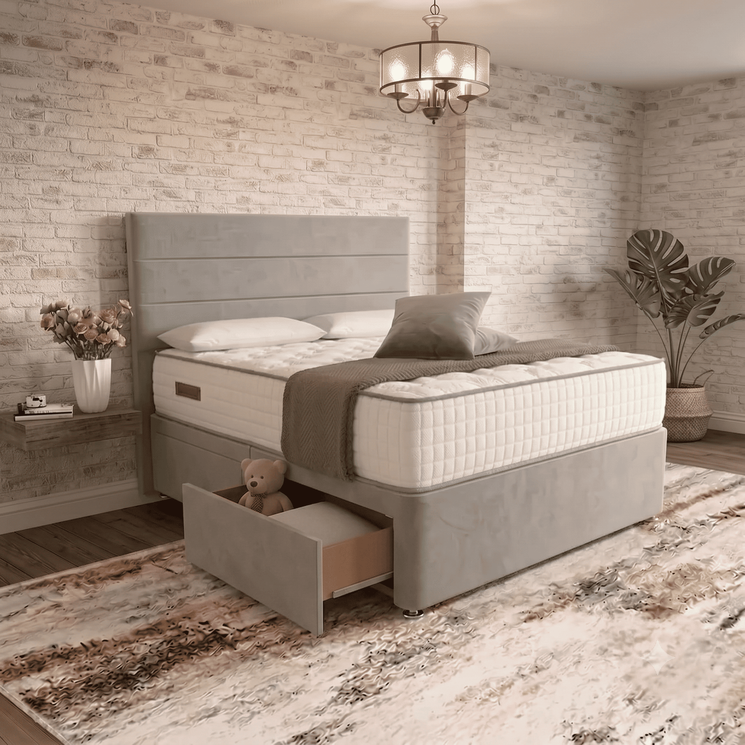 The Vista Divan Bed - Clay Wool
