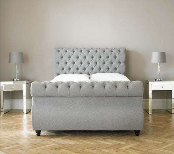 London Ottoman Bed Frame In Grey